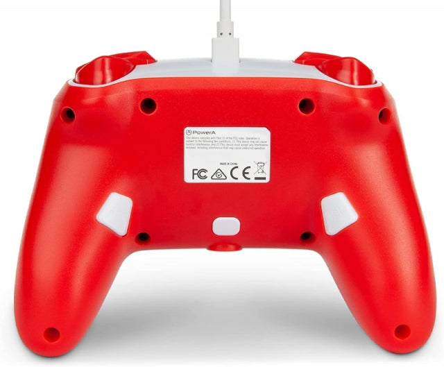 Manette Oficial PowerA filaire Super Mario rouge,blanc Nintendo Switch