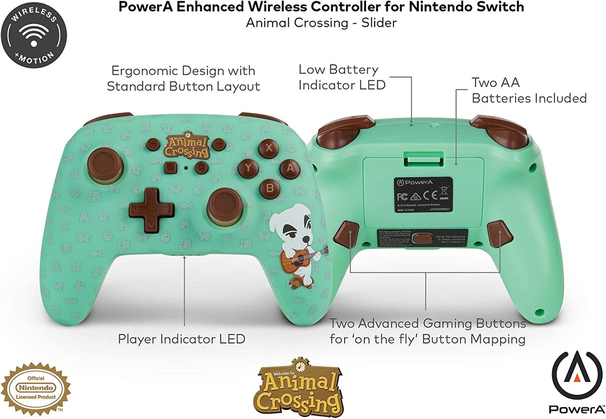 Manette PowerA sans fil Animal Crossing KK Slider Nintendo Switch