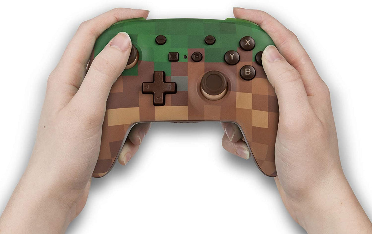 Manette PowerA sans fil Minecraft Grass Nintendo Switch