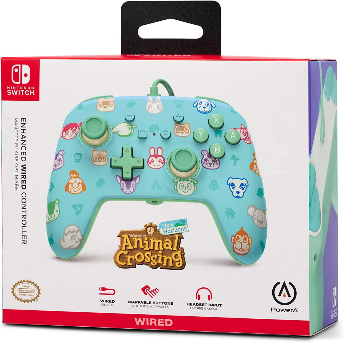 Manette PowerA filaire Animal Crossing New Horizons Nintendo Switch
