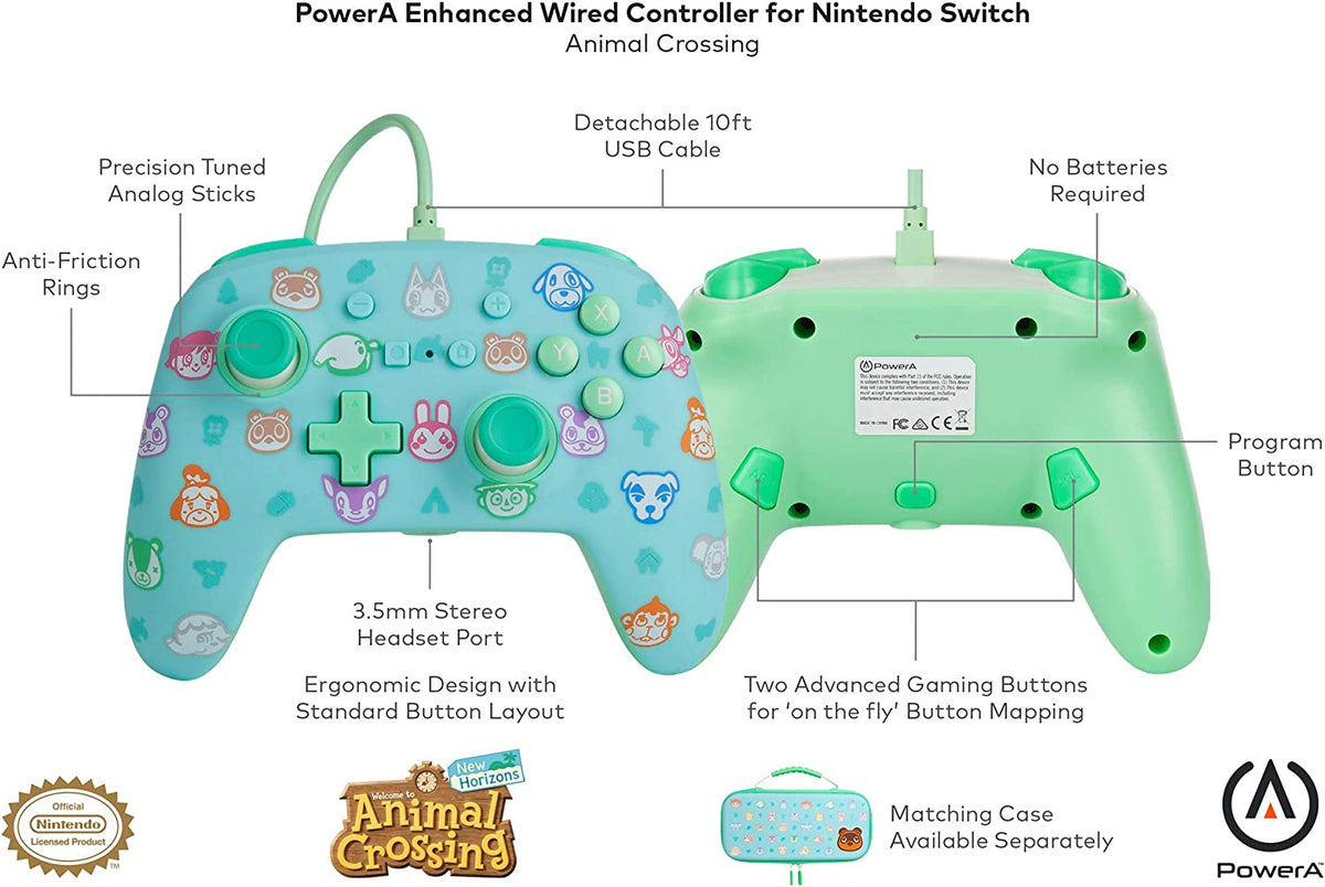 Manette PowerA filaire Animal Crossing New Horizons Nintendo Switch