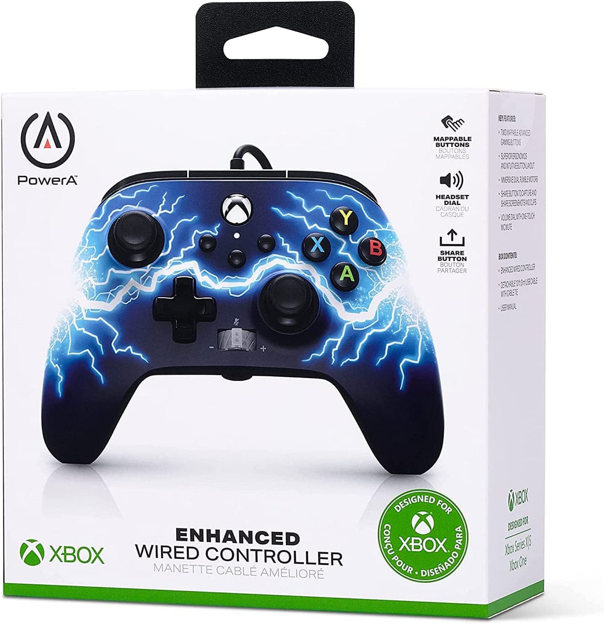 Manette PowerA filaire Arc Lightning (Xbox One/Series X/S/PC)