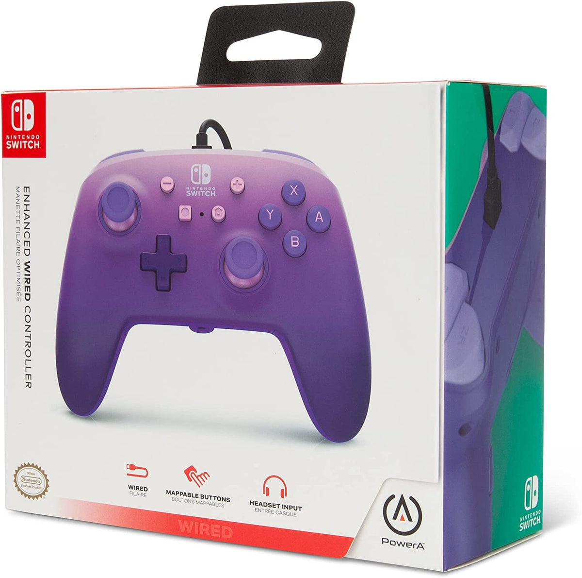 Manette PowerA filaire Lilac Fantasy Nintendo Switch