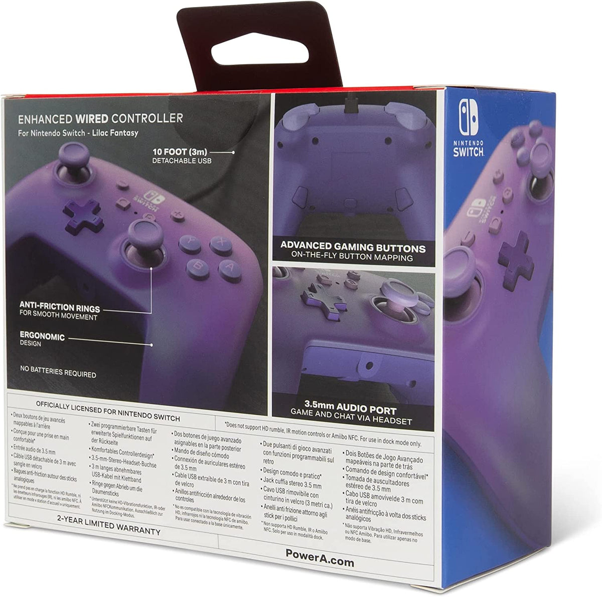 Manette PowerA filaire Lilac Fantasy Nintendo Switch