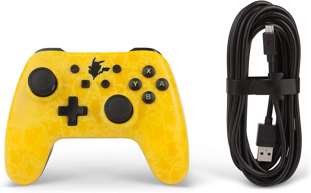 Manette PowerA filaire Pikachu Silhouette jaune Nintendo Switch