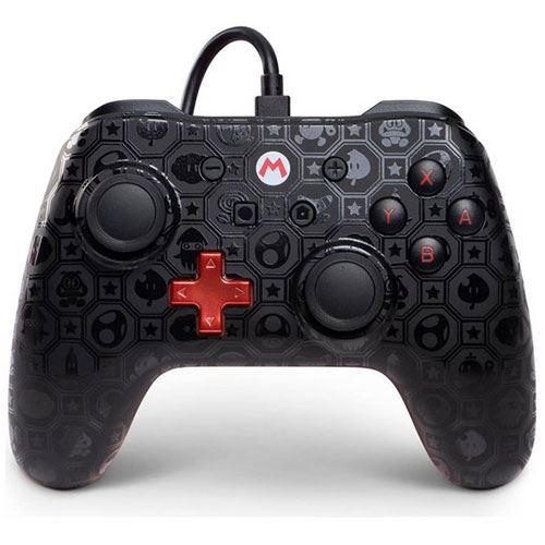 Manette PowerA filaire Super Mario Shadow noir Nintendo Switch
