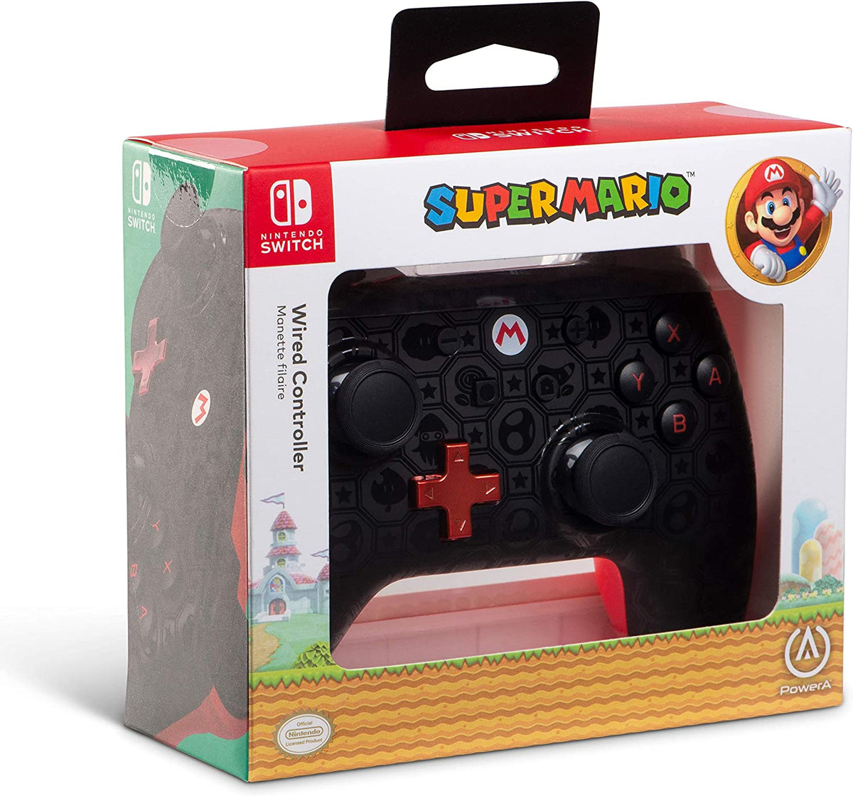 Manette PowerA filaire Super Mario Shadow noir Nintendo Switch