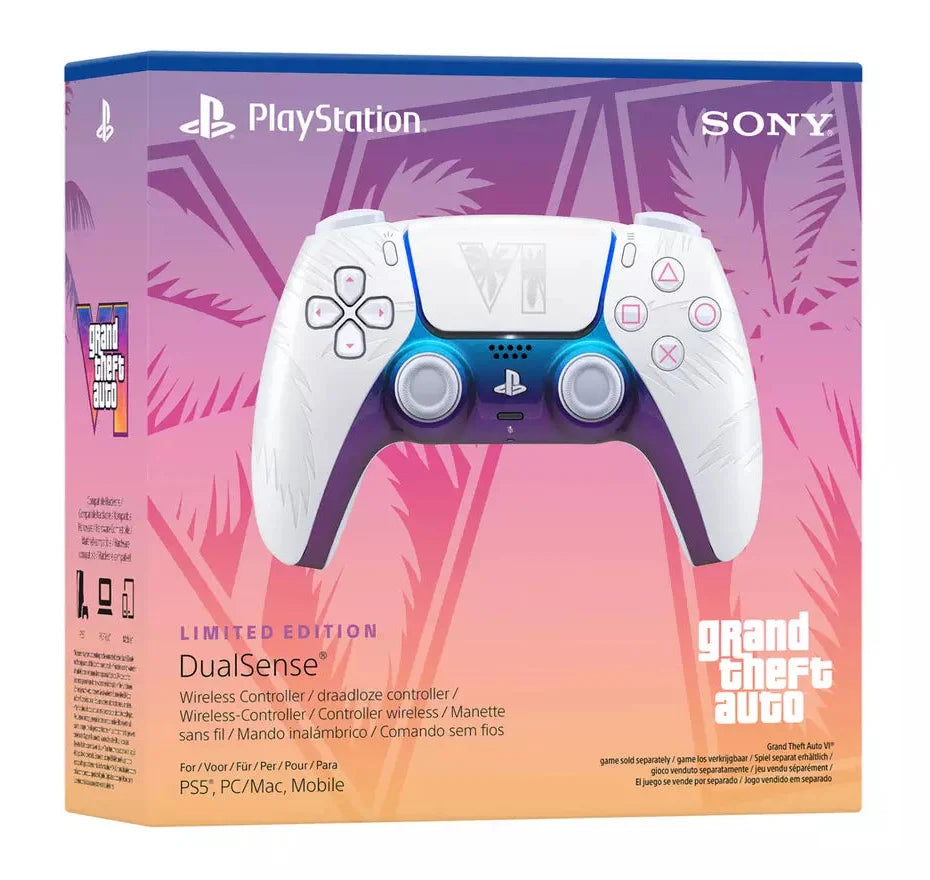 Manette PlayStation 5 Sony DualSense PS5 GTA VI blanc Limited Edition