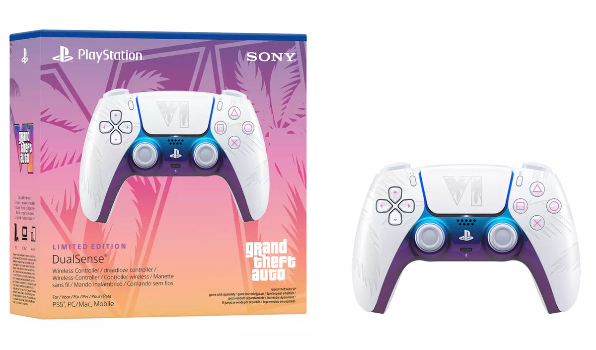 Manette PlayStation 5 Sony DualSense PS5 GTA VI blanc Limited Edition