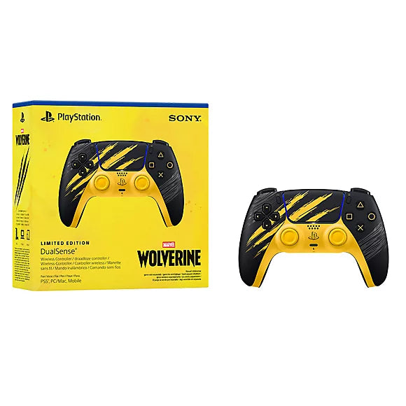 Manette PlayStation 5 Sony DualSense PS5 Marvel's Wolverine Battle jaune Limited Edition