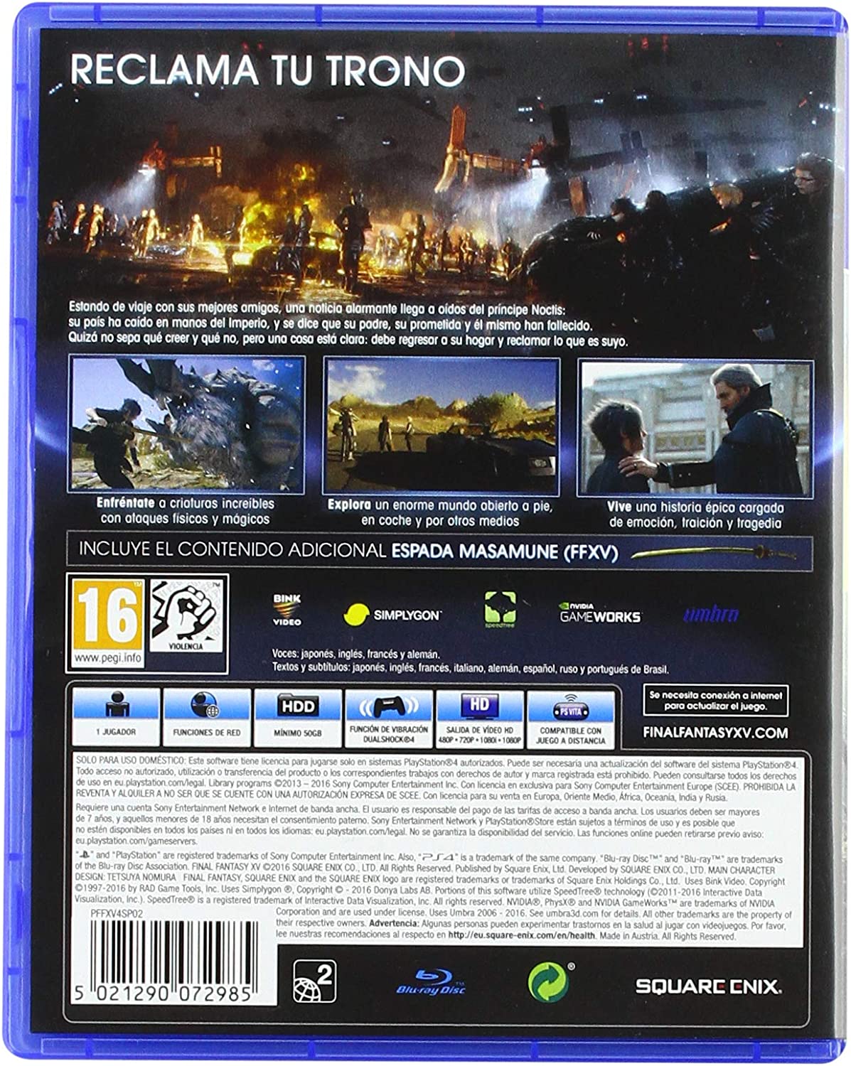 Final Fantasy XV Day One Edition PS4