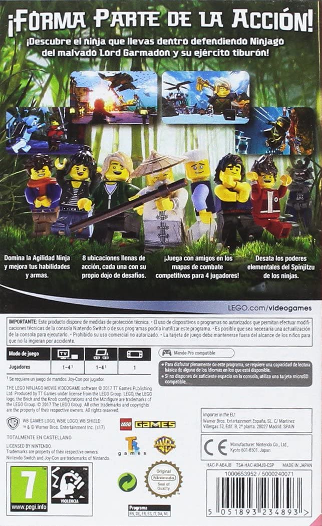 LEGO The Ninjago Movie Videogame Nintendo Switch