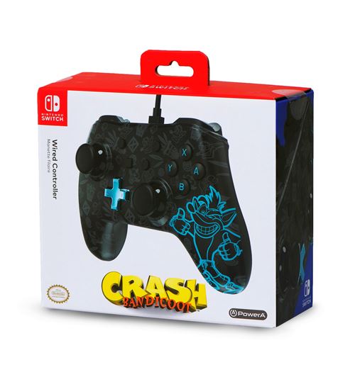 Manette Oficial PowerA filaire Crash Bandicoot Nintendo Switch