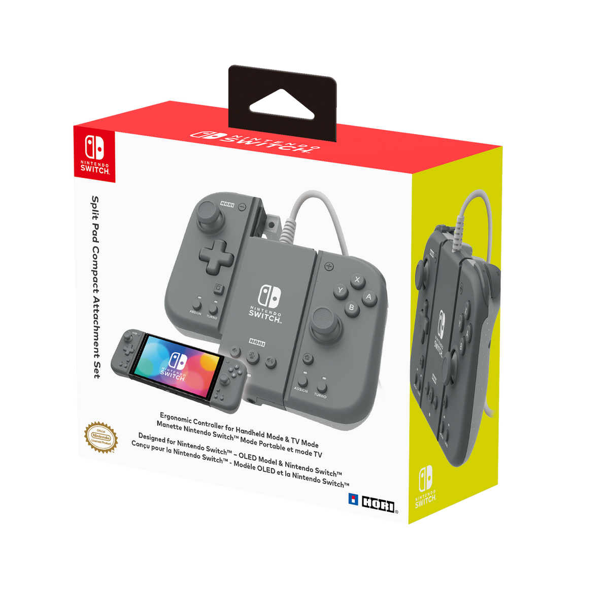 Manette Hori Split Pad Compact Conjunto gris Nintendo Switch