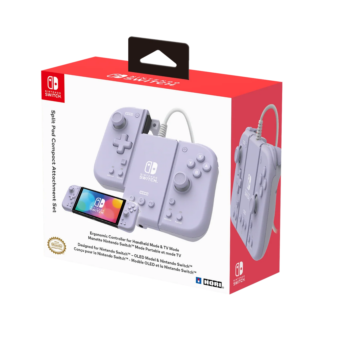 Manette Hori Split Pad Compact Conjunto Lavanda Nintendo Switch