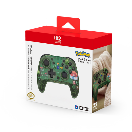 Manette sans fil HORIPAD Turbo Pokémon Pixel vert Nintendo Switch 2