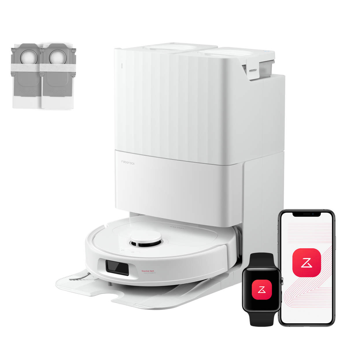 Roborock QV 35A Set ( Qrevo S amélioré) robot aspirateur laveur avec station d’accueil multifonctionnelle