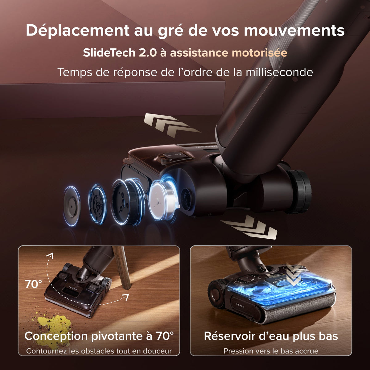 Aspirateur laveur sans fil 5‑en‑1 Roborock F25 Pro Turbo Combo
