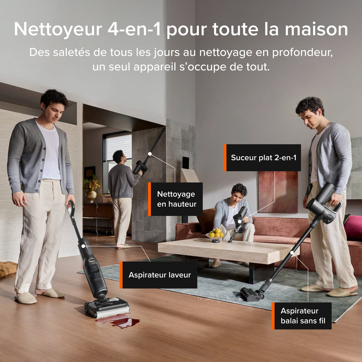 Roborock F25 Lite Combo Votre premier kit 4-en-1 complet