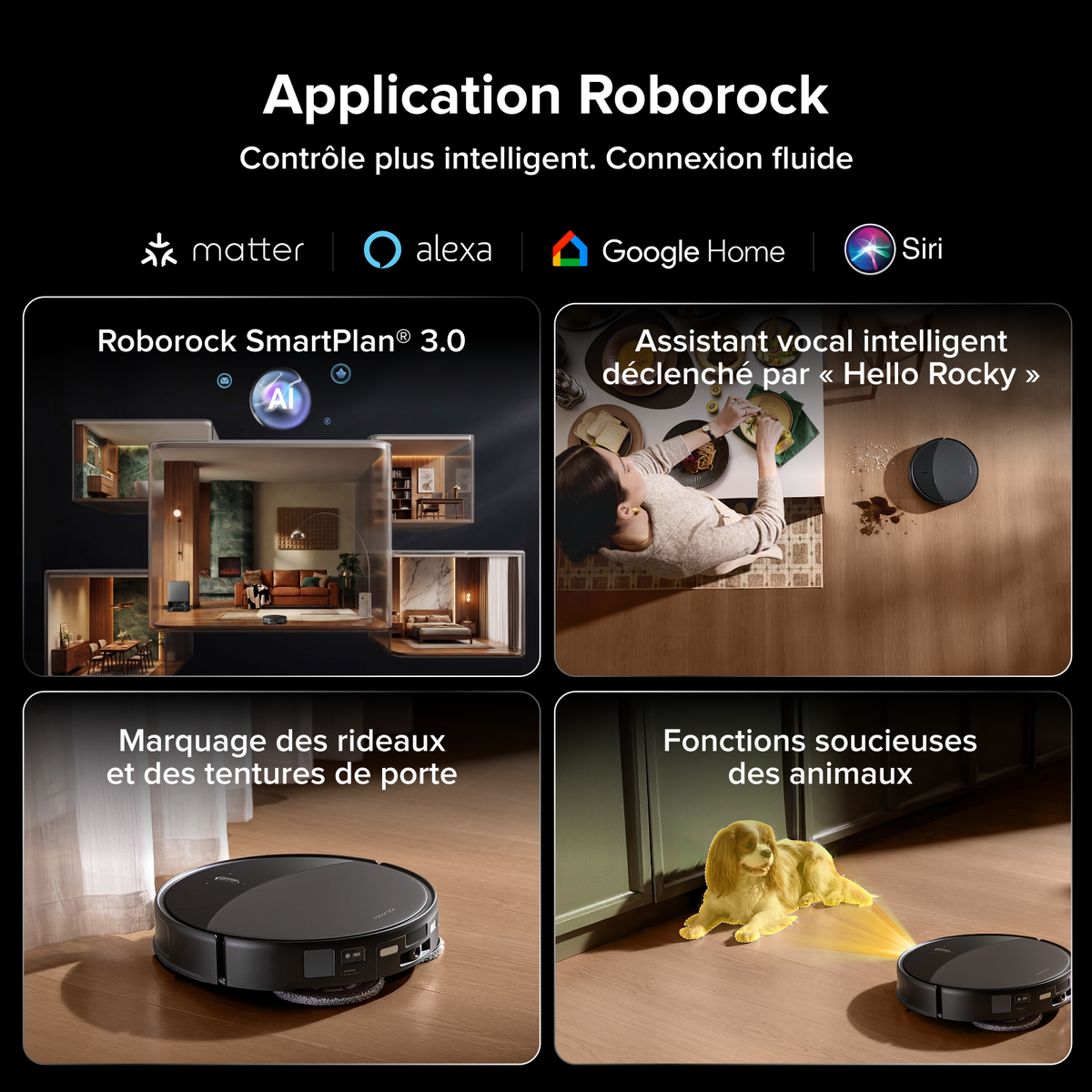 Roborock Saros 20 Robot aspirateur laveur 36 000 Pa avec AdaptiLift Chassis 3.0