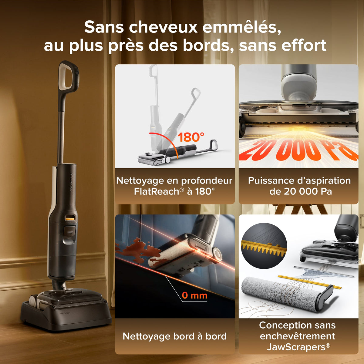 Roborock F25 LT Gen 2 aspirateur laveur sans fil sec et humide
