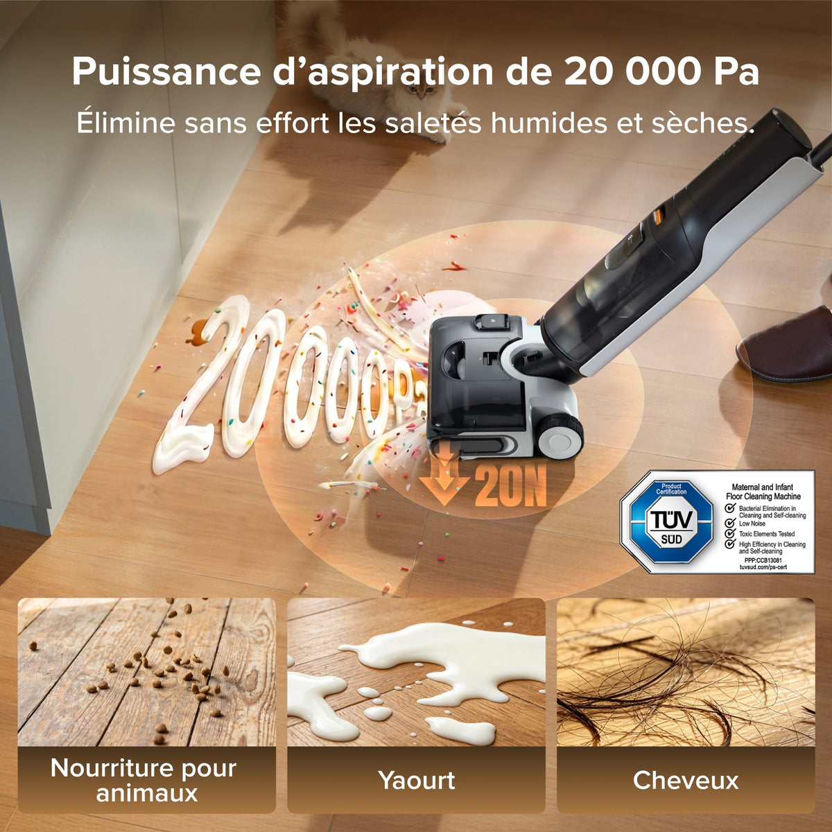 Roborock F25 LT Gen 2 aspirateur laveur sans fil sec et humide