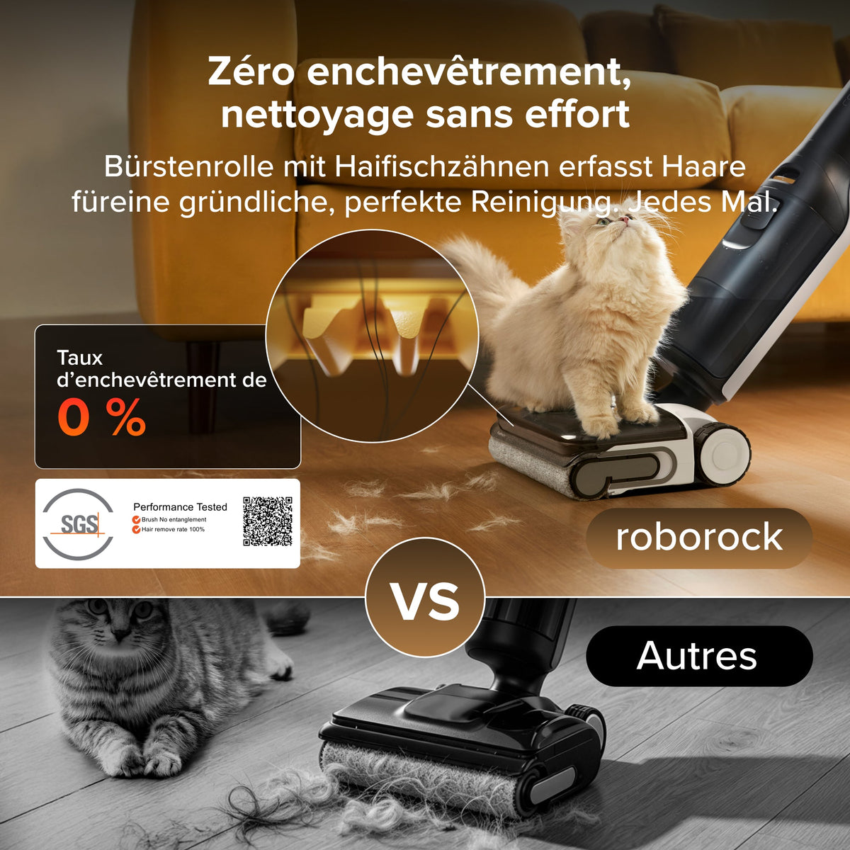 Roborock F25 LT Gen 2 aspirateur laveur sans fil sec et humide