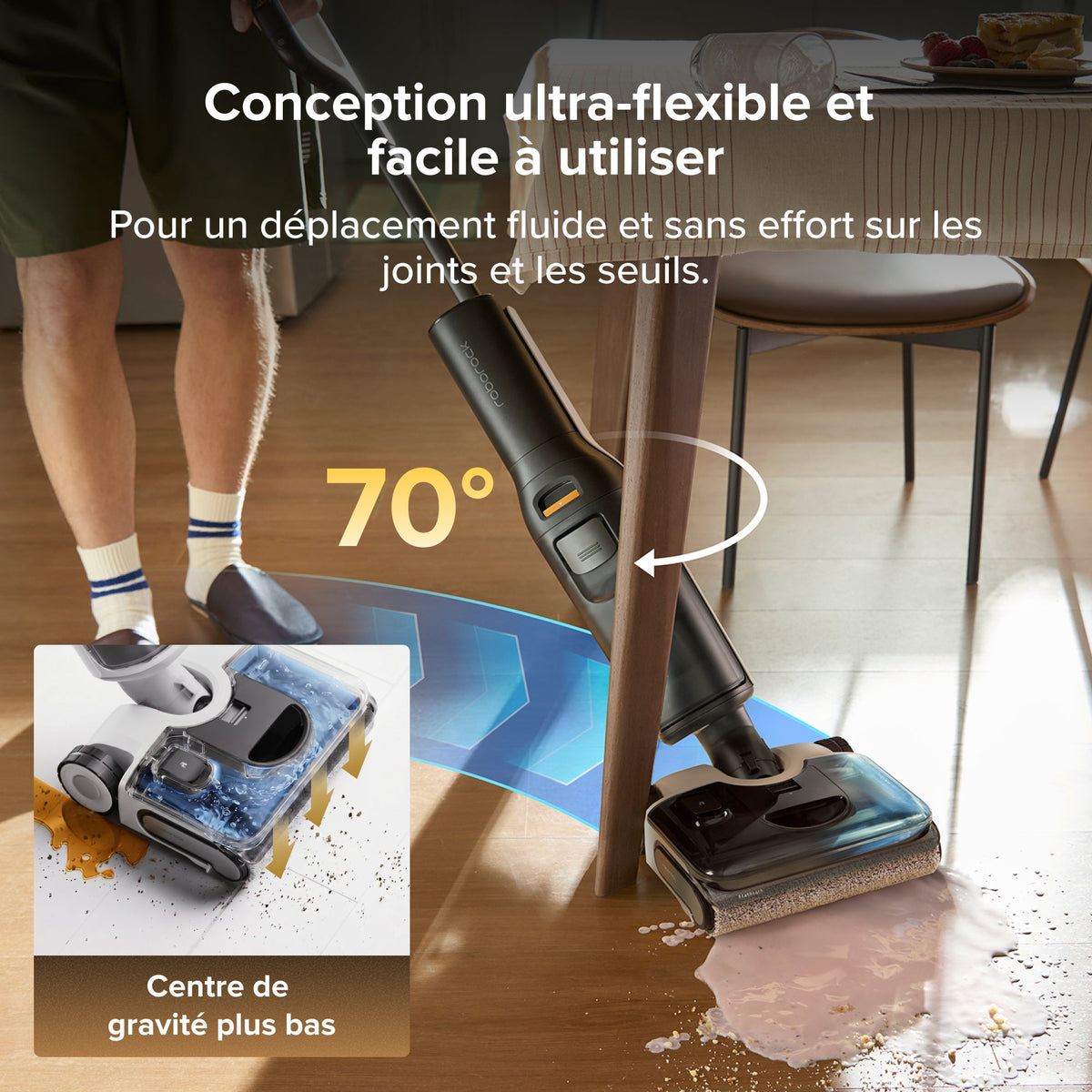 Roborock F25 LT Gen 2 aspirateur laveur sans fil sec et humide