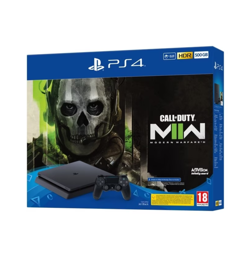 Console Sony PlayStation 4 PS4 Slim 500 Go + Call of Duty Modern Warfare II (Voucher)