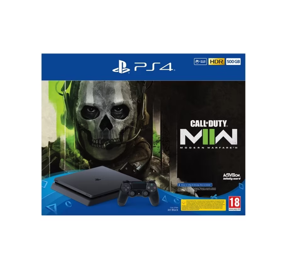 Console Sony PlayStation 4 PS4 Slim 500 Go + Call of Duty Modern Warfare II (Voucher)