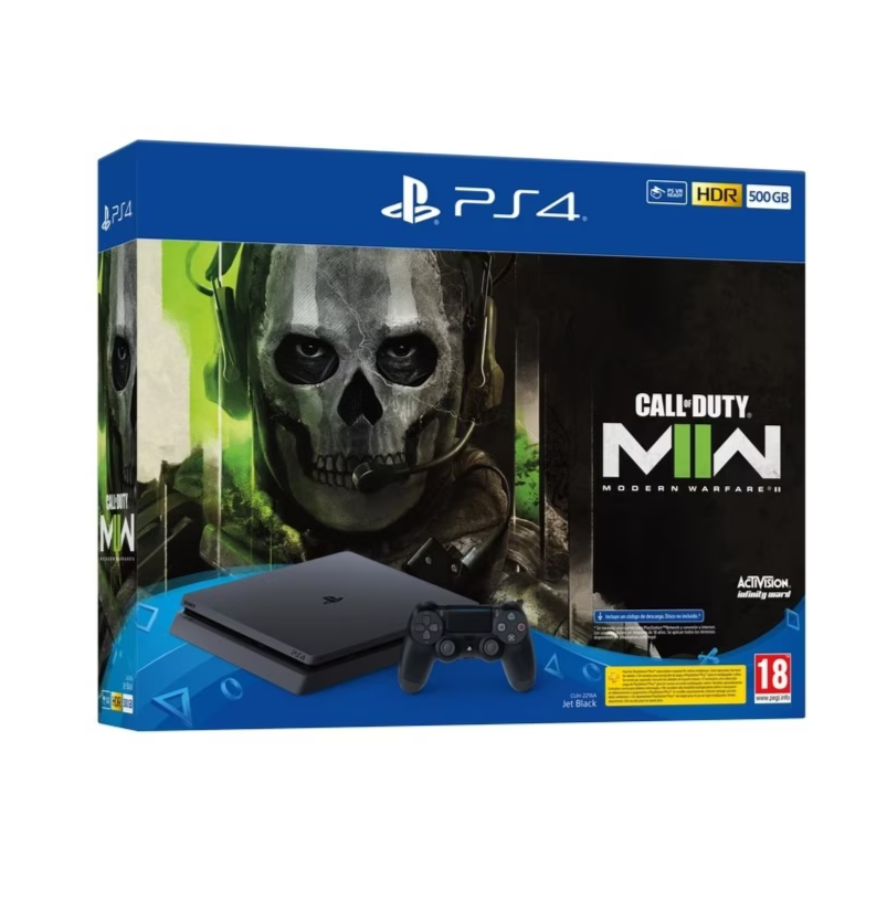 Console Sony PlayStation 4 PS4 Slim 500 Go + Call of Duty Modern Warfare II (Voucher)