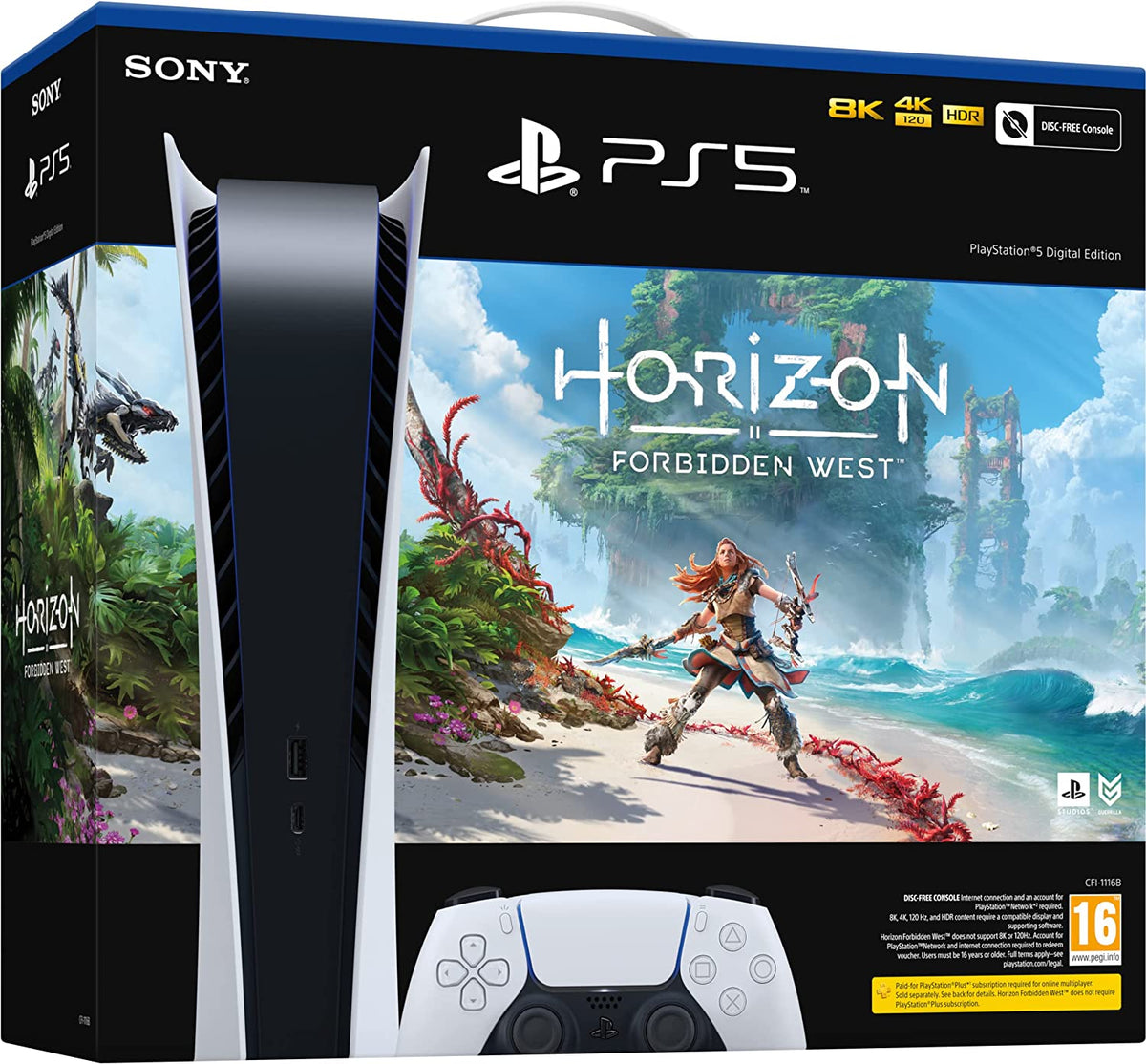 Sony PlayStation 5 édition numérique + Horizon Forbidden West PS5 825 Go SDD