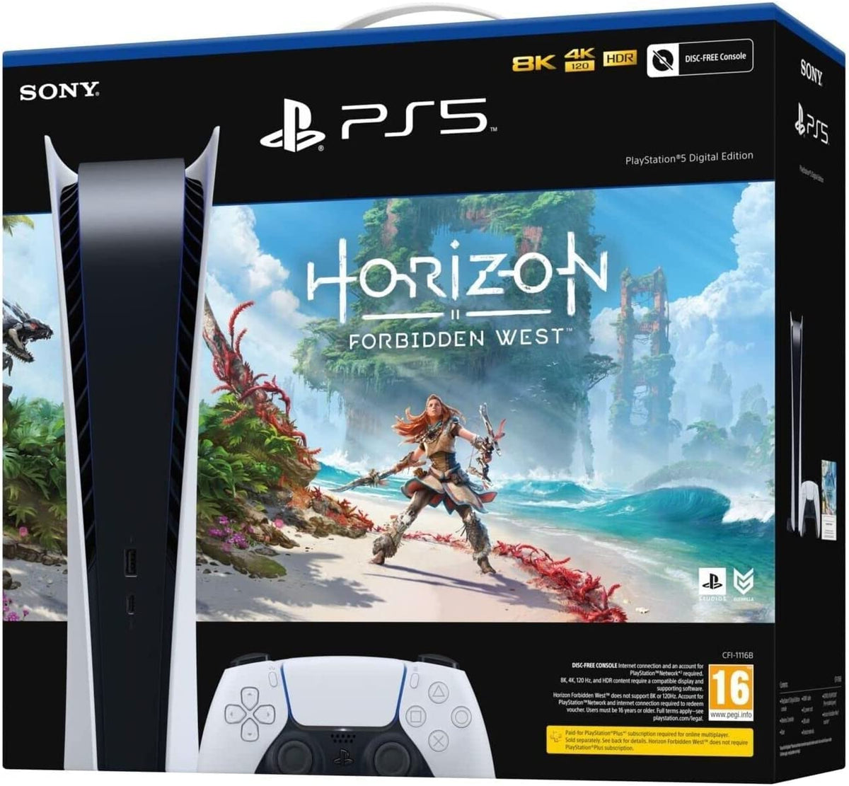 Sony PlayStation 5 édition numérique + Horizon Forbidden West PS5 825 Go SDD