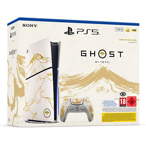 Console PlayStation PS5 Slim Standard - Ghost of Yōtei - or Limited Edition
