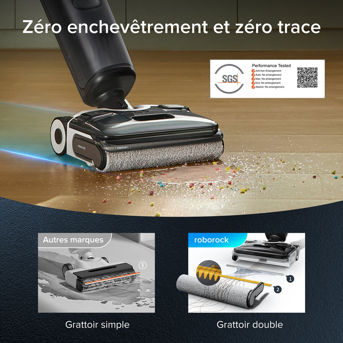 Roborock F25 XT aspirateur laveur sans fil sec et humide