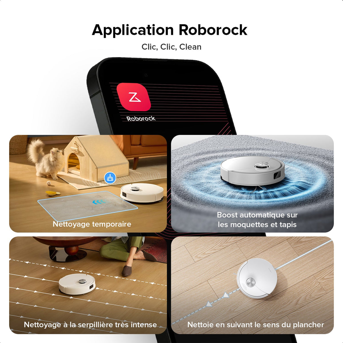 Roborock Q10 S5 robot aspirateur laveur de VibraRise 2.0 avec aspiration de 10 000 Pa