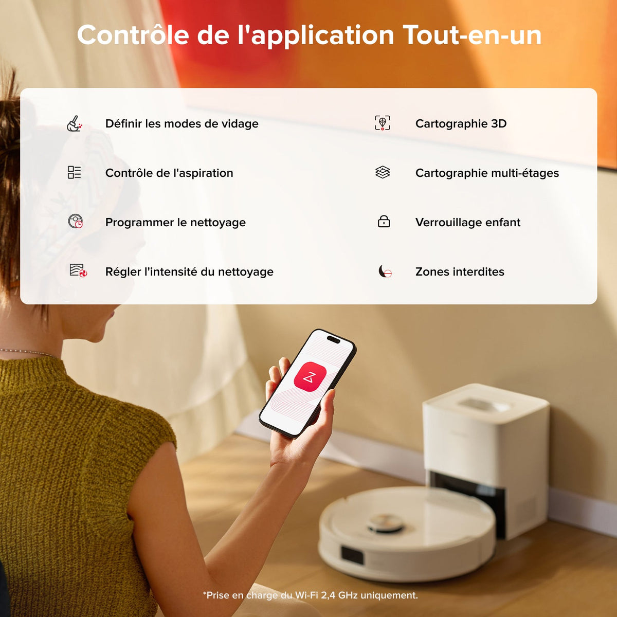 Roborock Q10 S5+ robot aspirateur laveur de VibraRise 2.0 avec station de vidage automatique