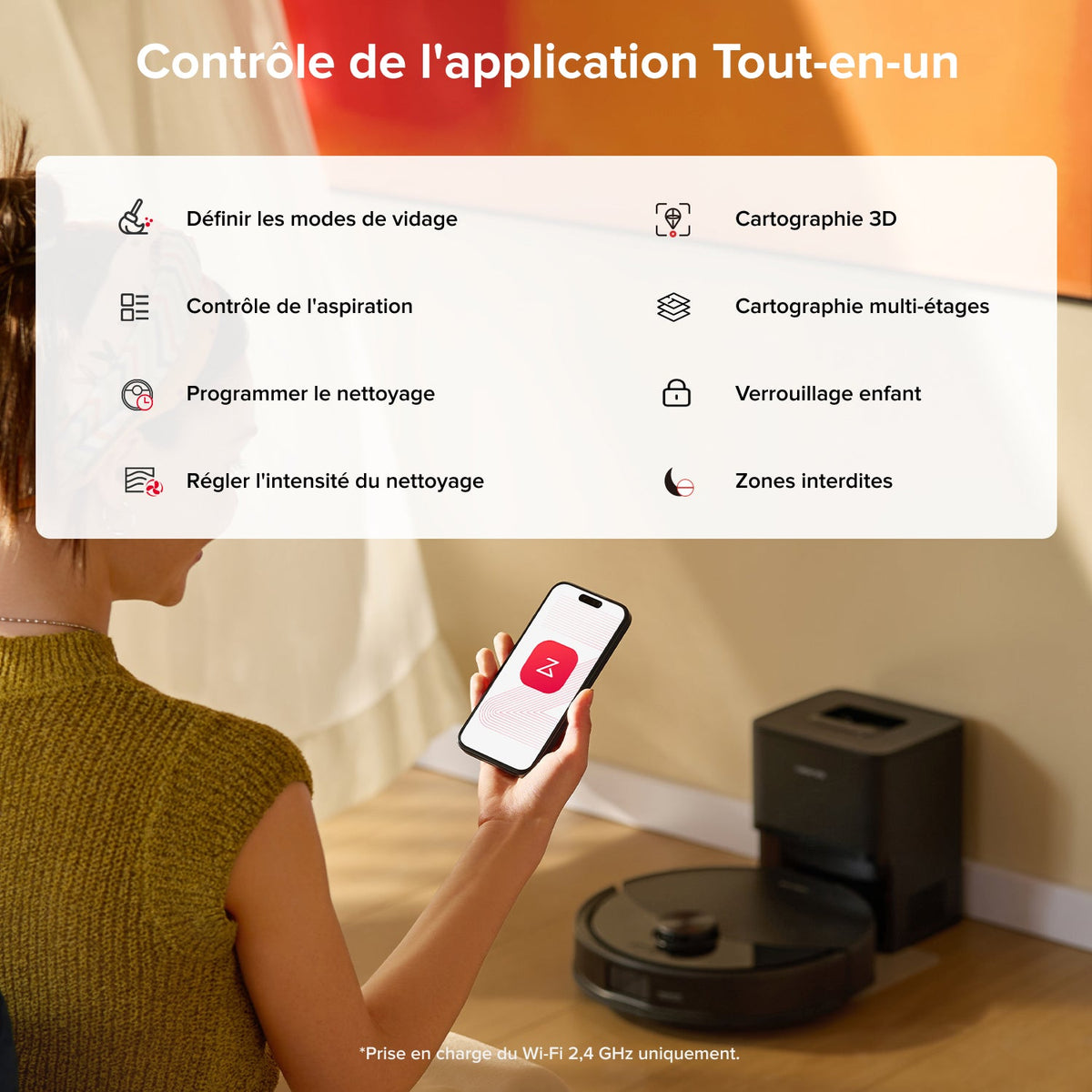 Roborock Q10 S5+ robot aspirateur laveur de VibraRise 2.0 avec station de vidage automatique
