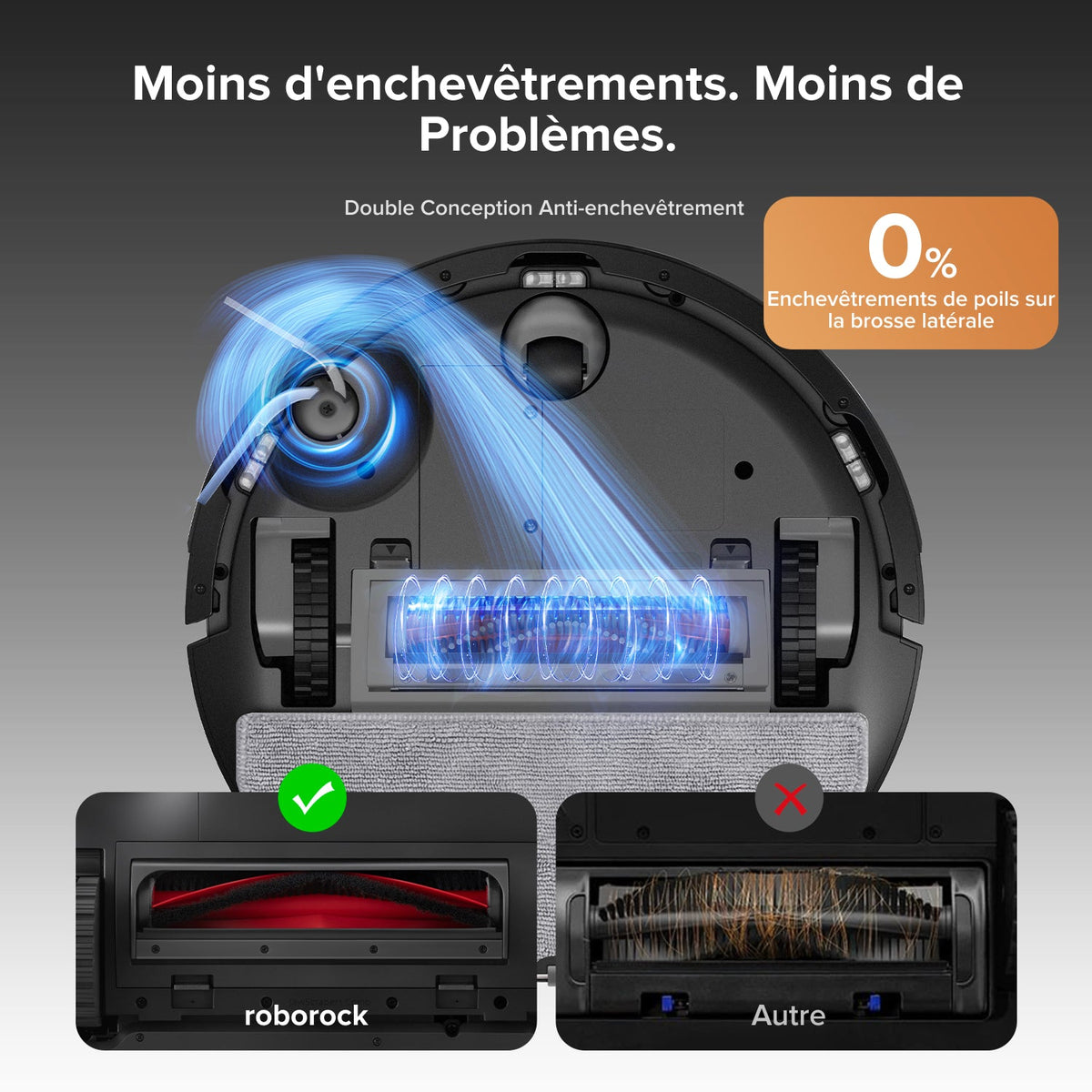 Roborock Q10 S5+ robot aspirateur laveur de VibraRise 2.0 avec station de vidage automatique