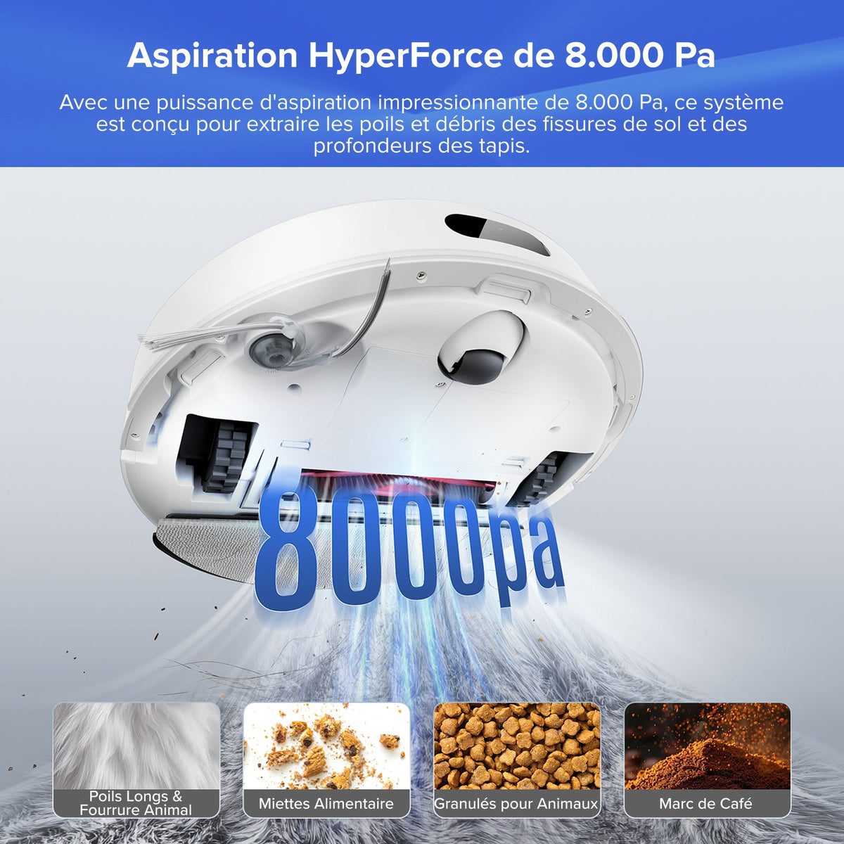 Roborock Q7 L5+ Set robot aspirateur avec station de vidage automatique