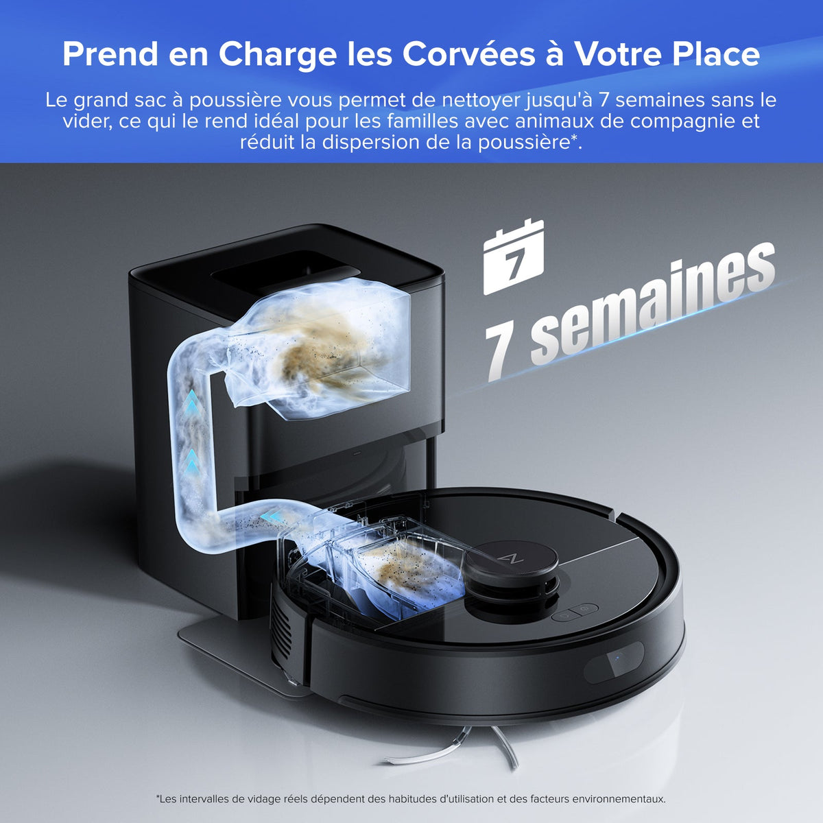 Roborock Q7 L5+ robot aspirateur avec station de vidage automatique