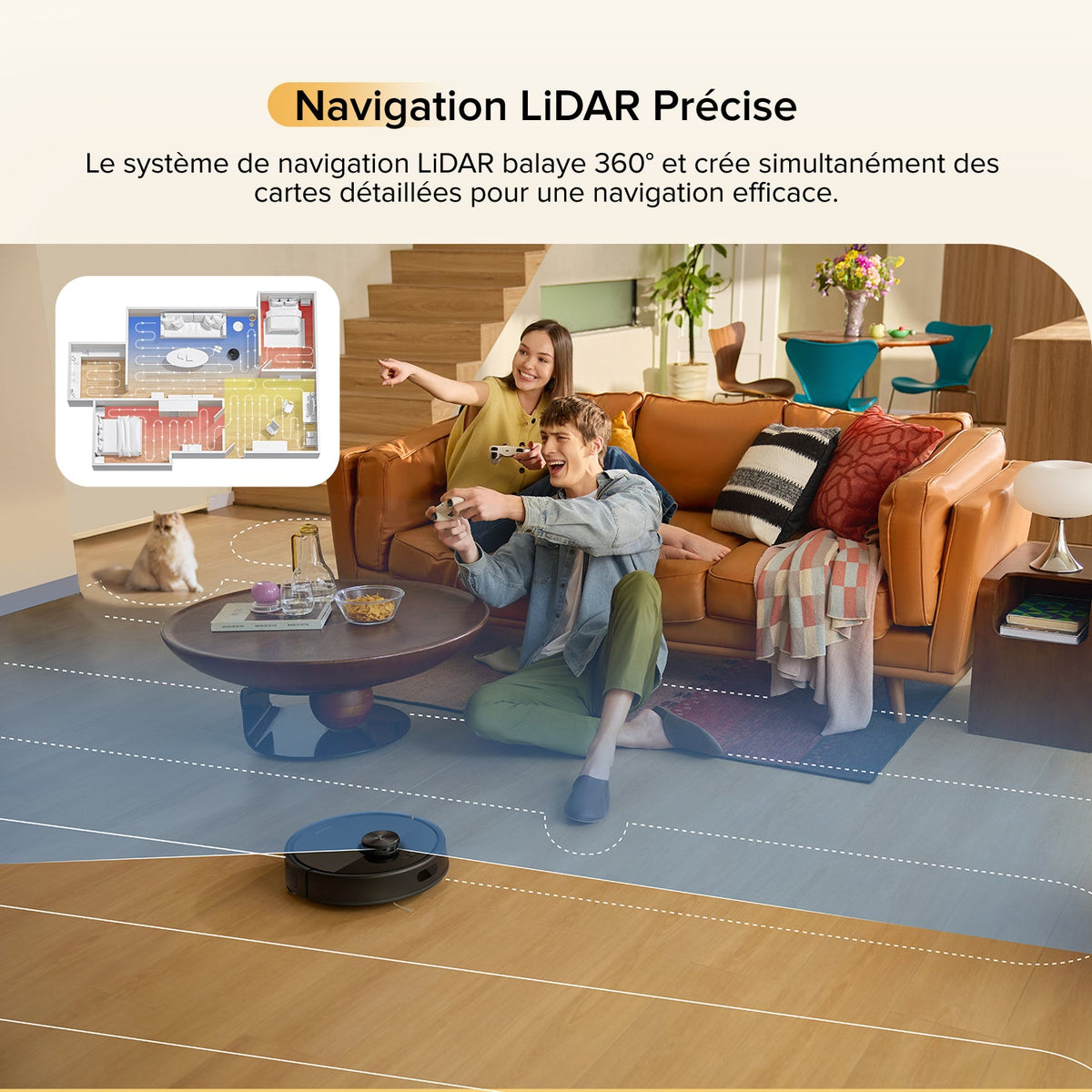 Roborock Q7 M5 ( Q7 Max amélioré) robot aspirateur avec aspiration de 10 000 Pa