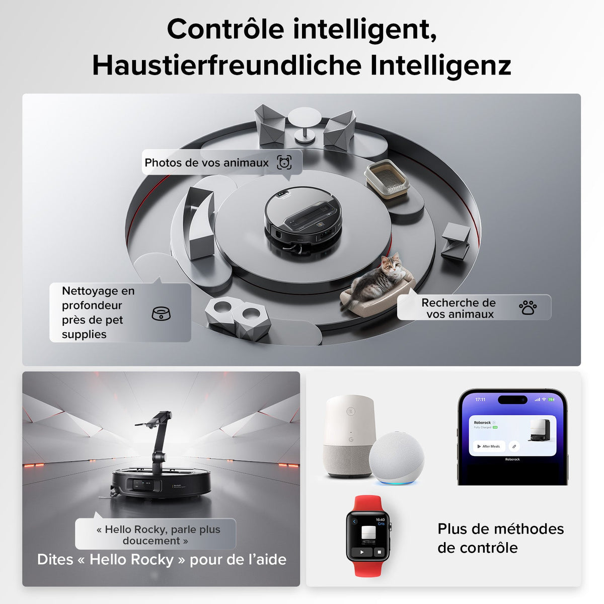 Roborock Saros Z70 robot aspirateur laveur avec bras mécanique OmniGrip