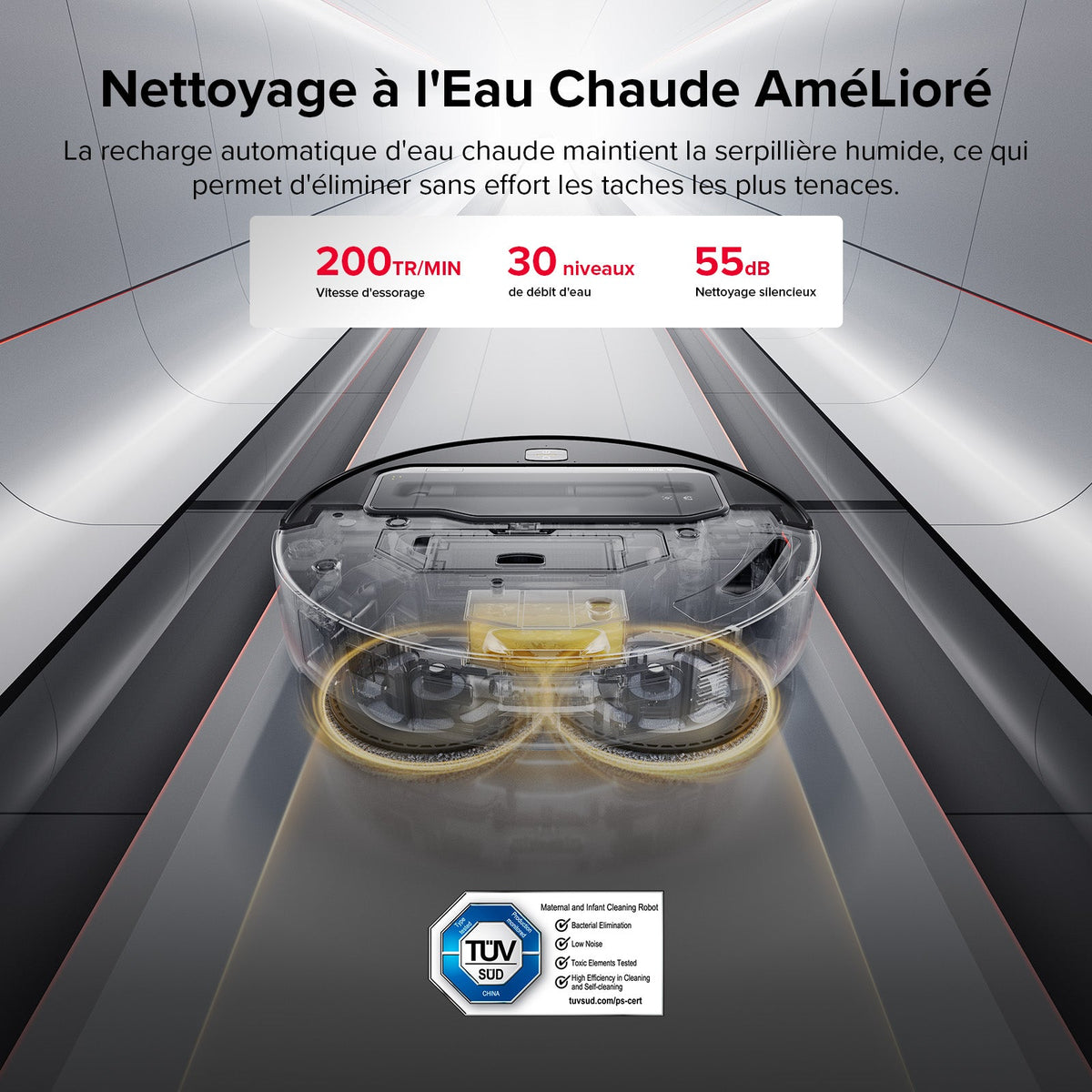 Roborock Saros Z70 robot aspirateur laveur avec bras mécanique OmniGrip