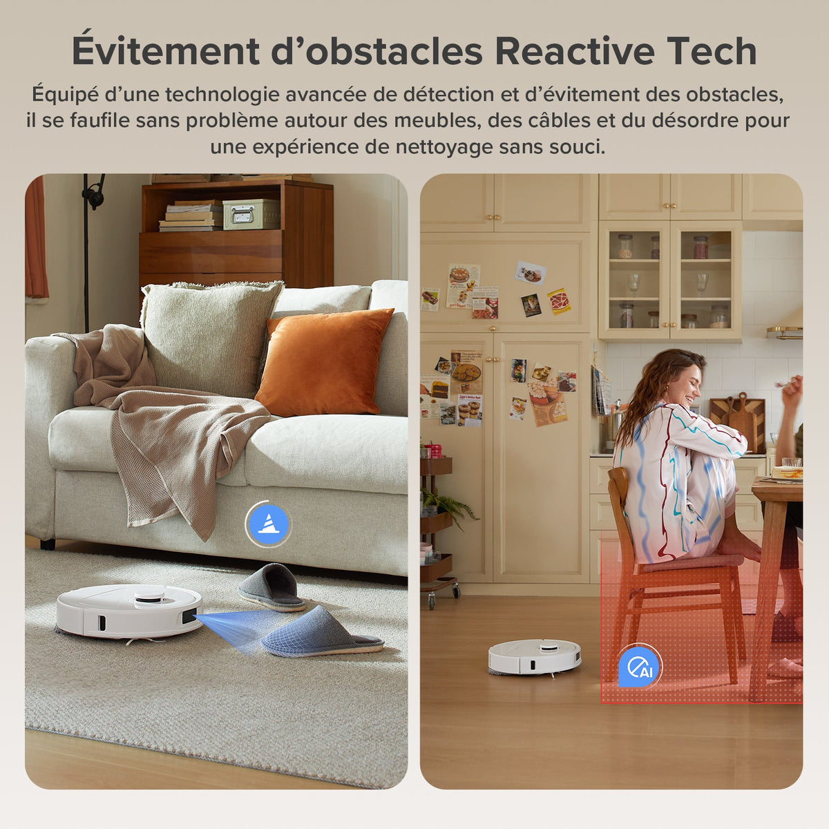 Roborock QV 35A ( Qrevo S amélioré) robot aspirateur laveur avec station d’accueil multifonctionnelle