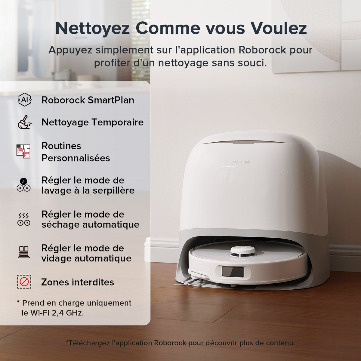 Roborock Qrevo Curv S5X Série robot aspirateur laveur avec station d’accueil multifonctionnelle 3.0