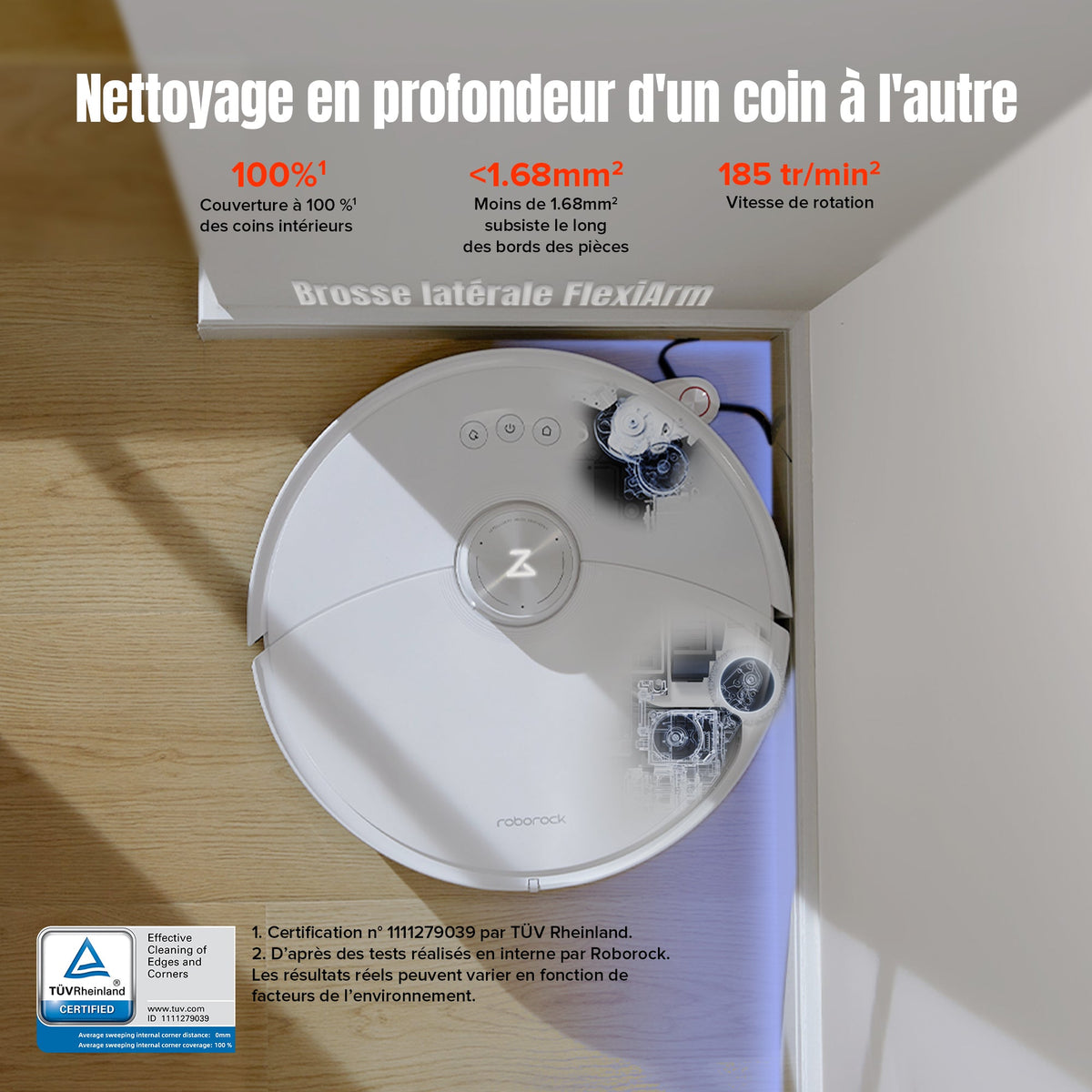 Roborock S8 MaxV Ultra aspirateur robot laveur avec Station RockDock Ultra 8-en-1