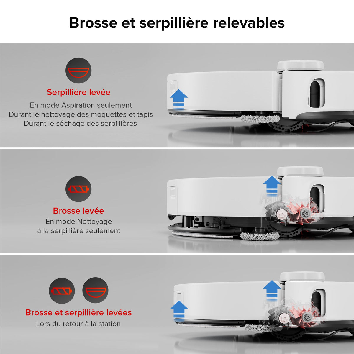 Roborock S8 MaxV Ultra aspirateur robot laveur avec Station RockDock Ultra 8-en-1