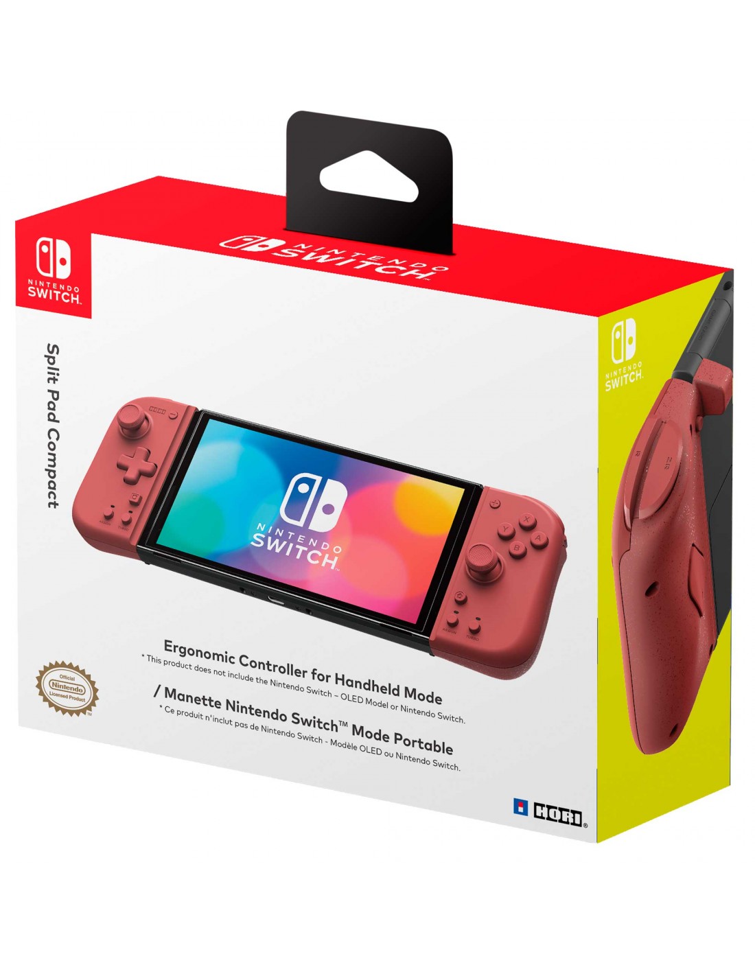 Manette Hori Split Pad Compact rouge Pêssego Nintendo Switch