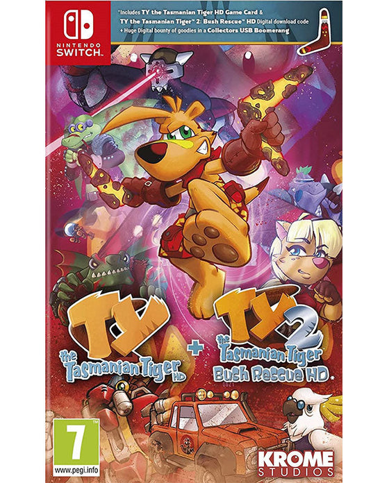 TY Tasmanian Tiger HD + TY Tiger 2 Bush Rescue Nintendo Switch
